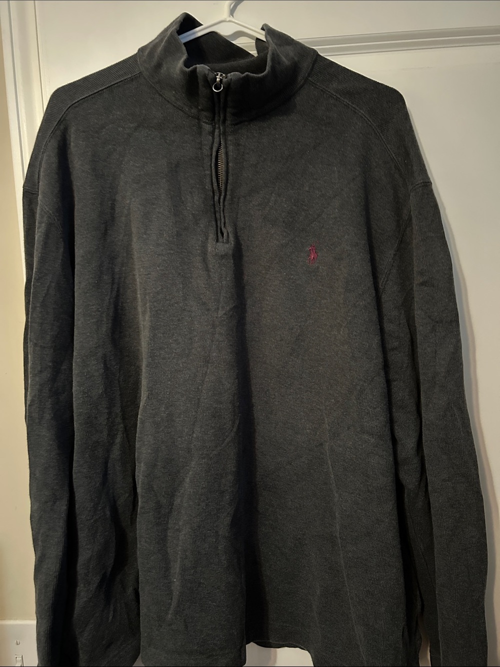 Ralph Lauren Charcoal Pullover with Quarter Zipper. Men’s Size XL.